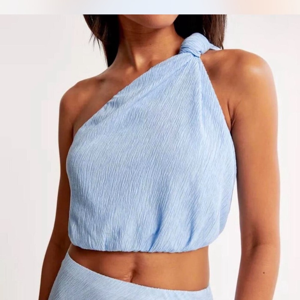 Abercrombie & Fitch Sky Blue Textured Top